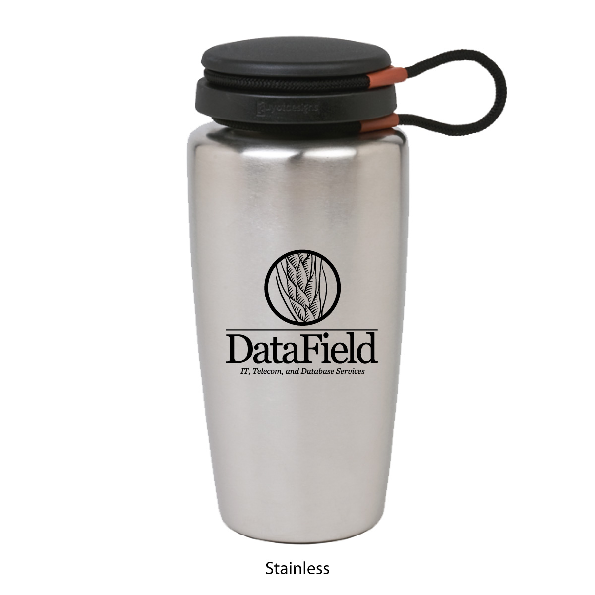 Picture of 1001 | 32 oz. Stainless Steel Nalgene Backpacker w- Black closure attached
