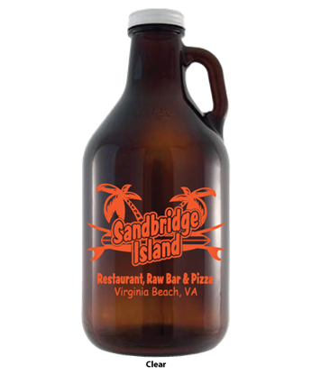 Picture of 70217 | 64 oz. Glass Amber Growler